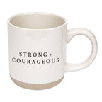 Strong + Courageous Stoneware Coffee Mug | 14oz