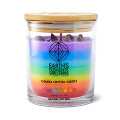 7 Chakra Crystal Candle