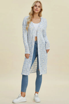 Multicolor Double Take Open Front Longline Cardigan – cozy lightweight cardigan