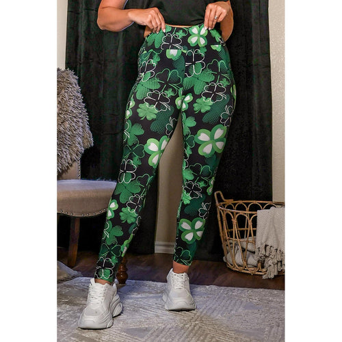 Lucky Charm Shamrock Leggings by Julia Rose
