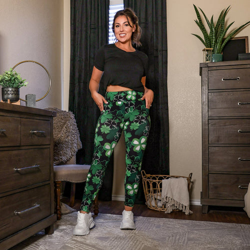 Lucky Charm Shamrock Leggings by Julia Rose