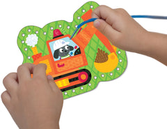 Cars & Trucks Lacing Cards — 6-Pack Activity Set (Ages 3+)