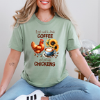 Drink Coffee & Pet Chickens Graphic Tee