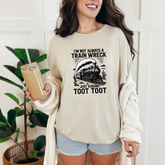 Train Wreck Black Graphic Tee