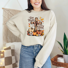 Cross Give Thanks To The Lord Sweatshirt