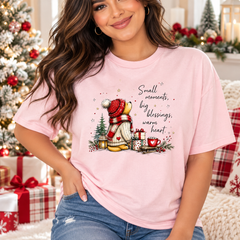 Small Moments, Big Blessings Graphic Tee | Cozy Winter Bear Shirt