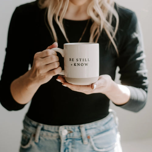 Be Still and Know – 14oz Stoneware Coffee Mug