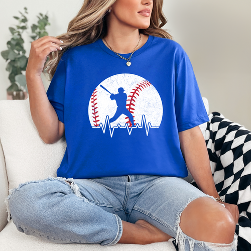 Baseball Heartbeat Graphic Tee