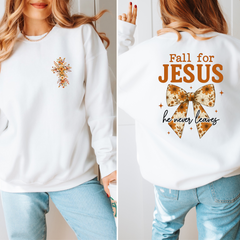 Fall For Jesus Front/Back Sweatshirt