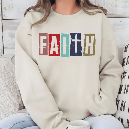 Color Block Faith Sweatshirt