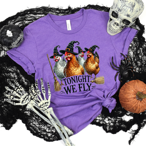 Funny Halloween Chickens Graphic Tee