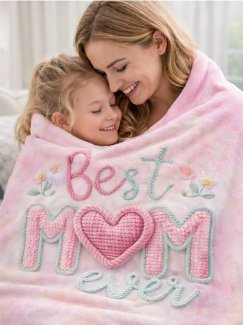 Best Mom Ever Fleece Throw Blanket