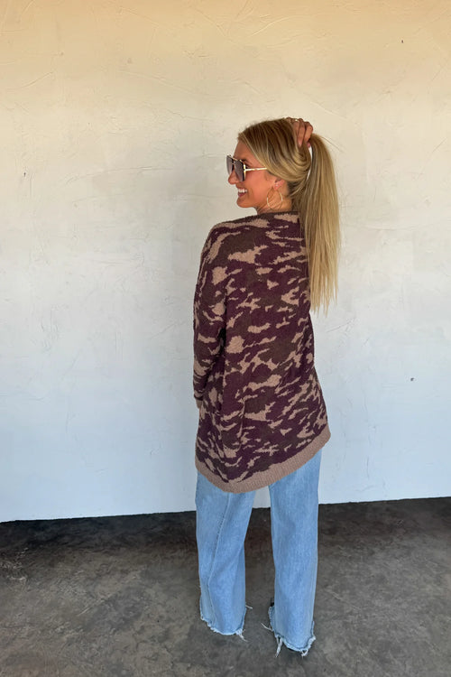 Camo Cozy Cloud Cardigan