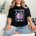 Alzheimer Awareness Floral Graphic Tee
