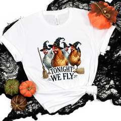 Funny Halloween Chickens Graphic Tee