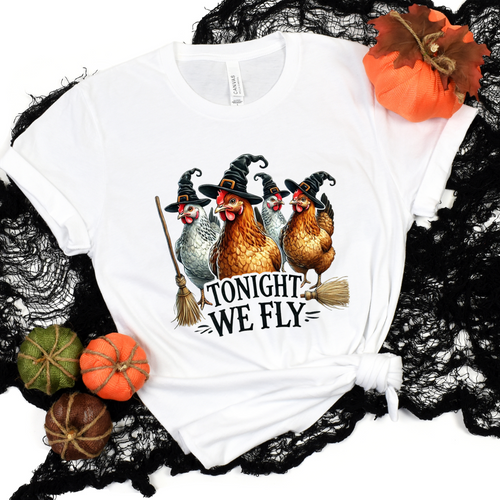 Funny Halloween Chickens Graphic Tee