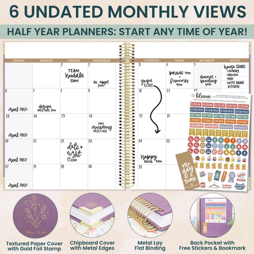 Undated 6 Month Daily To-Do Planner