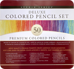 Studio Series Deluxe Colored Pencil Set – 50 Premium Colors