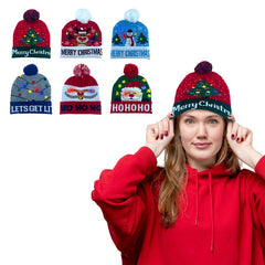 Holiday LED Pom Pom Beanie β Light Up the Season in Comfort and Cheer