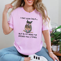 I May Look Calm β Owl Graphic Tee