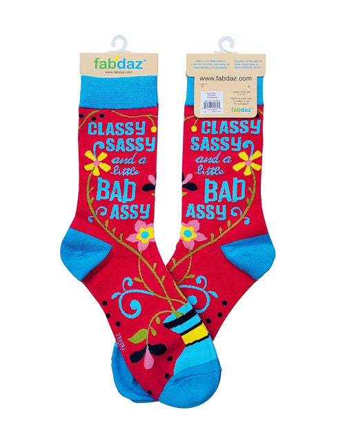 Classy Sassy and a Little Bad Assy Crew Socks