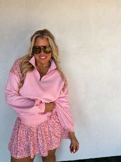 PREORDER- JUST LIVING QUARTER ZIP PULLOVER