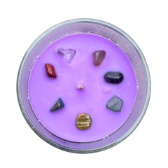 7 Chakra Crystal Candle