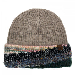 Taupe C.C Multi Marled Yarn Cuff Beanie