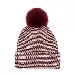 Burgandy C.C Two Tone Angora Cuff Beanie