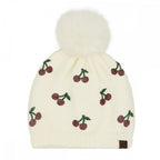 C.C Cherry Rhinestone Pom Beanie