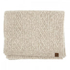C.C Cable Knit Scarf – Cream, Rose, Taupe, Grey, Black