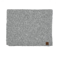 C.C Cable Knit Scarf – Cream, Rose, Taupe, Grey, Black