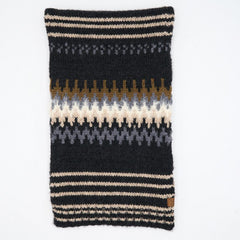 C.C Multi Colored Chevron Scarf – Ivory, Beige, Black