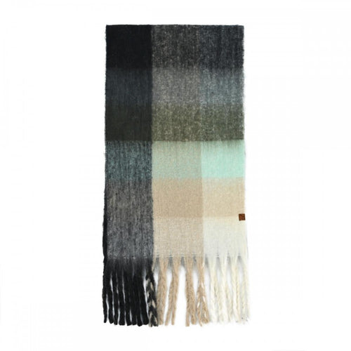 C.C Cozy Multi-Color Check Woven Scarf