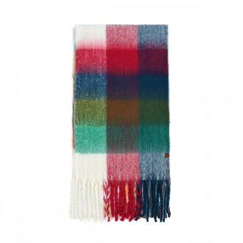 C.C Cozy Multi-Color Check Woven Scarf