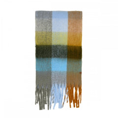 C.C Cozy Multi-Color Check Woven Scarf