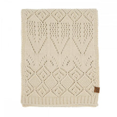 C.C Diamond Lace Pattern Knit Scarf