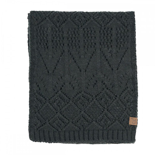 C.C Diamond Lace Pattern Knit Scarf