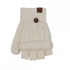 C.C Cable Knit Convertible Flip Mittens