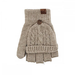 C.C Cable Knit Convertible Flip Mittens