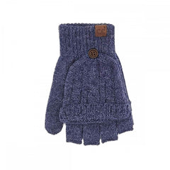 C.C Cable Knit Convertible Flip Mittens