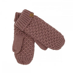 C.C Cross Cell Stitch Knit Mitten Gloves