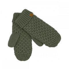 C.C Cross Cell Stitch Knit Mitten Gloves