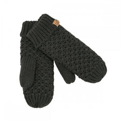 C.C Cross Cell Stitch Knit Mitten Gloves