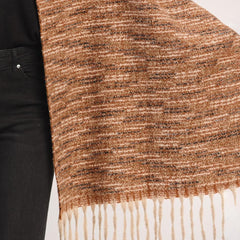 Multi-Tone Soft Knit Scarf with Fringe β One Size