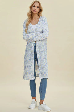 Multicolor Double Take Open Front Longline Cardigan – cozy lightweight cardigan