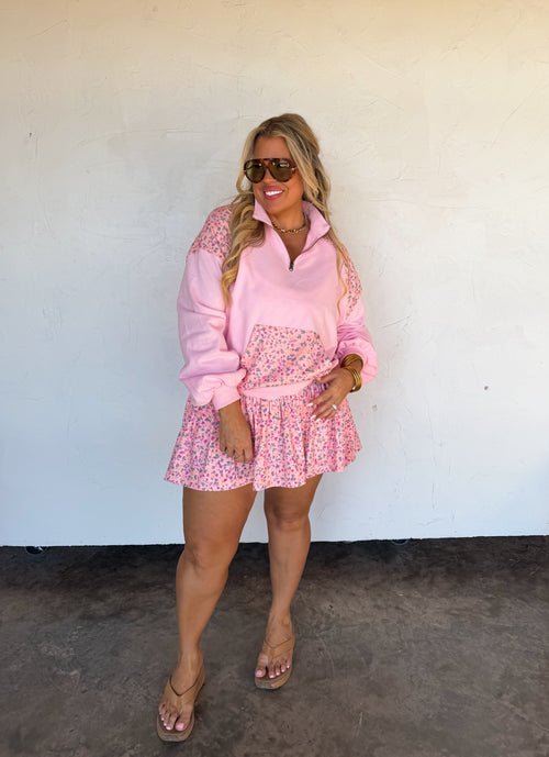 PREORDER- JUST LIVING QUARTER ZIP PULLOVER