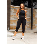 The Cassandra Black Capri Leggings with Pockets
