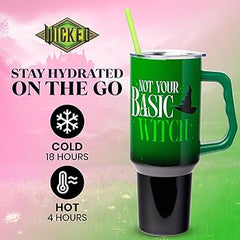 Wicked “Not Your Basic Witch” Ombre 40oz Tumbler with Handle