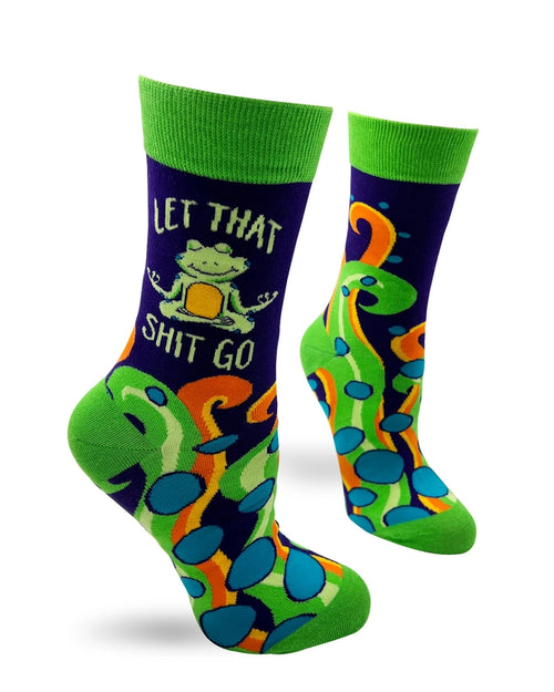 Let That Shit Go Funny Women’s Crew Socks